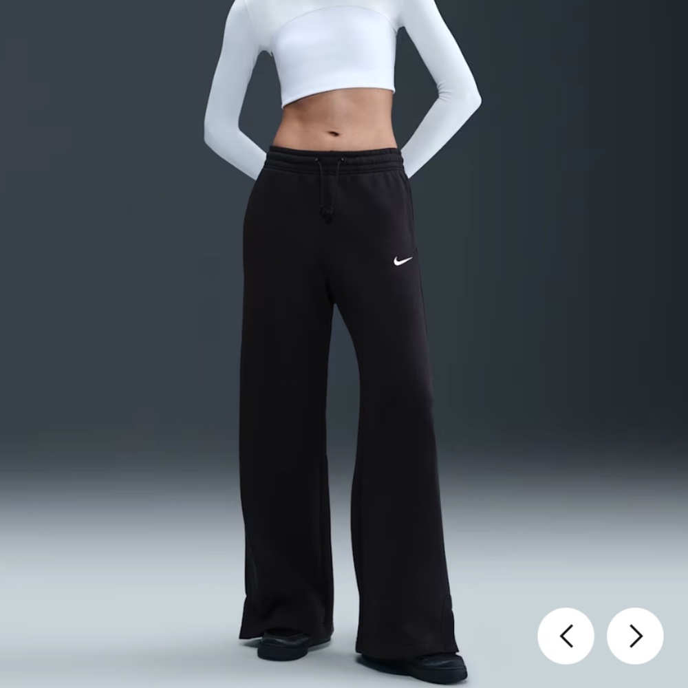 Nike Sportswear Phoenix Fleece Women’s High-Waisted Wide Leg Pants, Black, Small